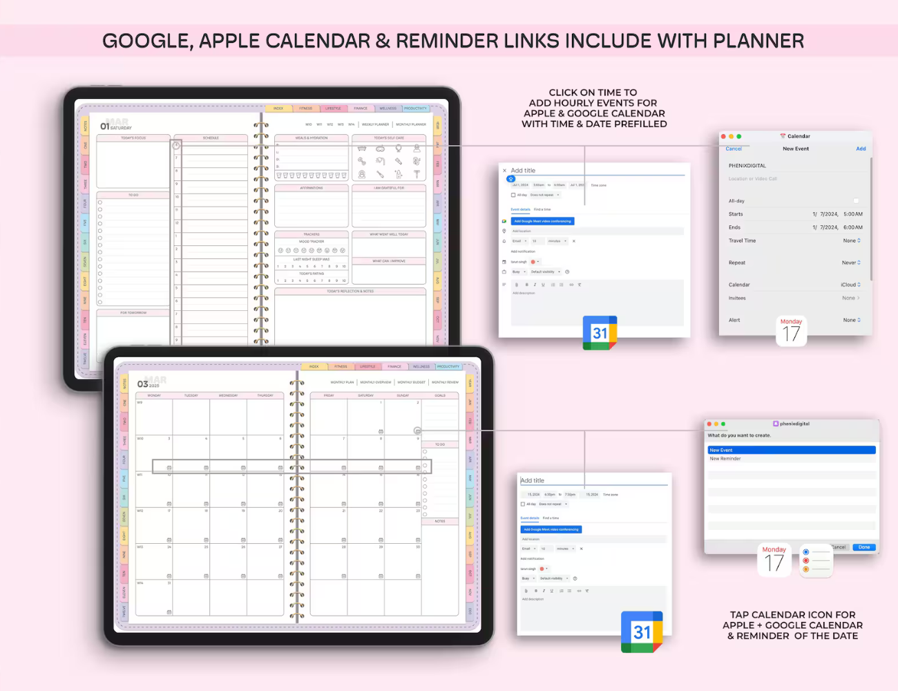 All-in-One Digital Planner 2025, 2026, 2027