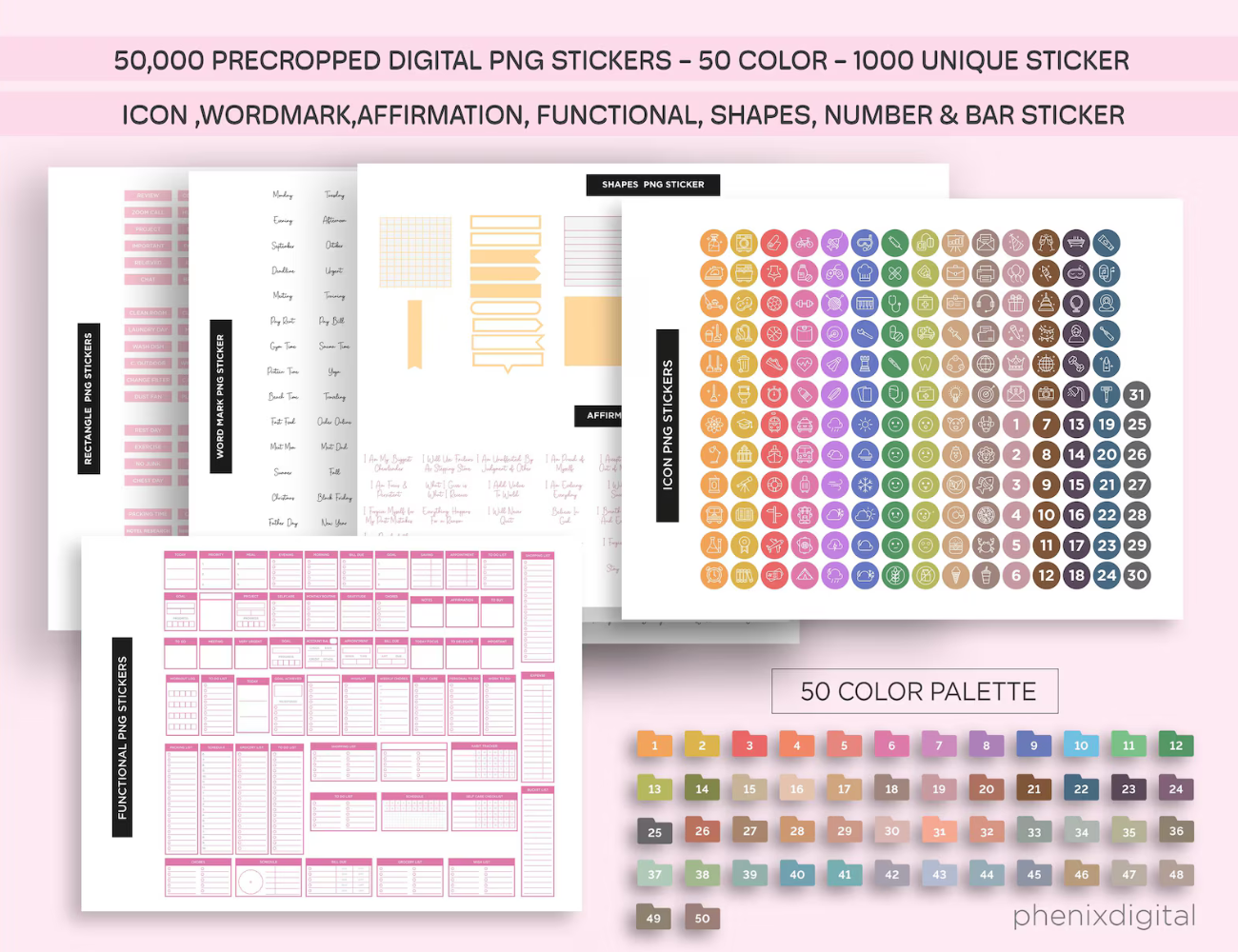 All-in-One Digital Planner 2025, 2026, 2027
