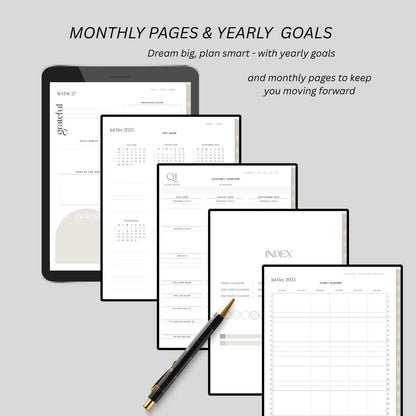 Academic Diary 2025-2026 Digital Student Planner for College & High School