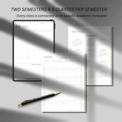 Academic Diary 2025-2026 Digital Student Planner for College & High School
